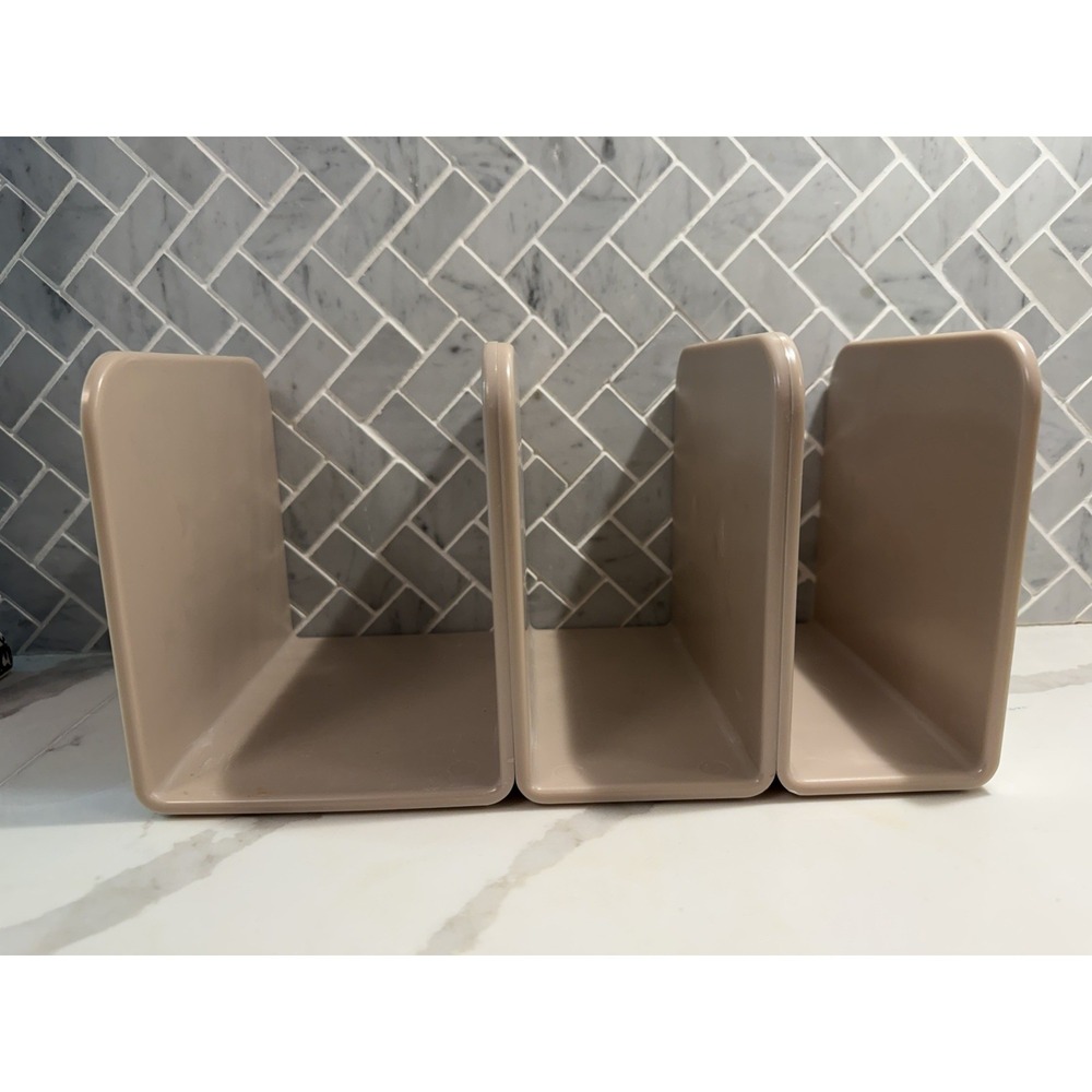 Caraway Set Of 3 Magnetic Pot Pan Lid Holder Organizer Storage Dividers Beige